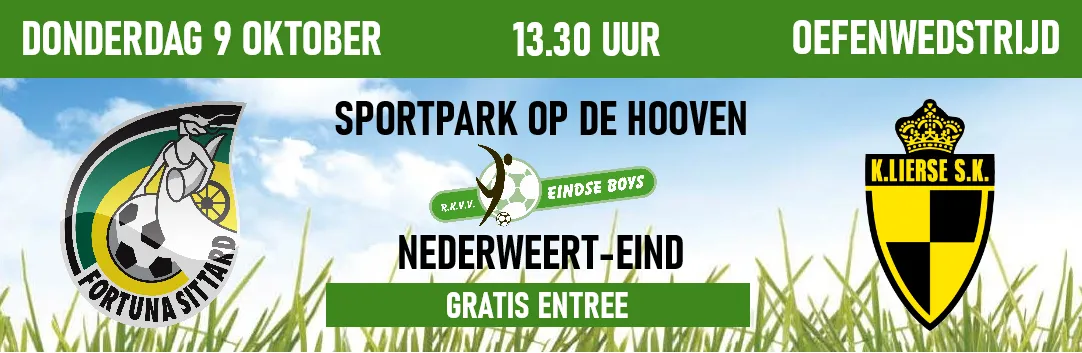 A Banner homepage EB Fortuna-Lierse SK 9-10-2025