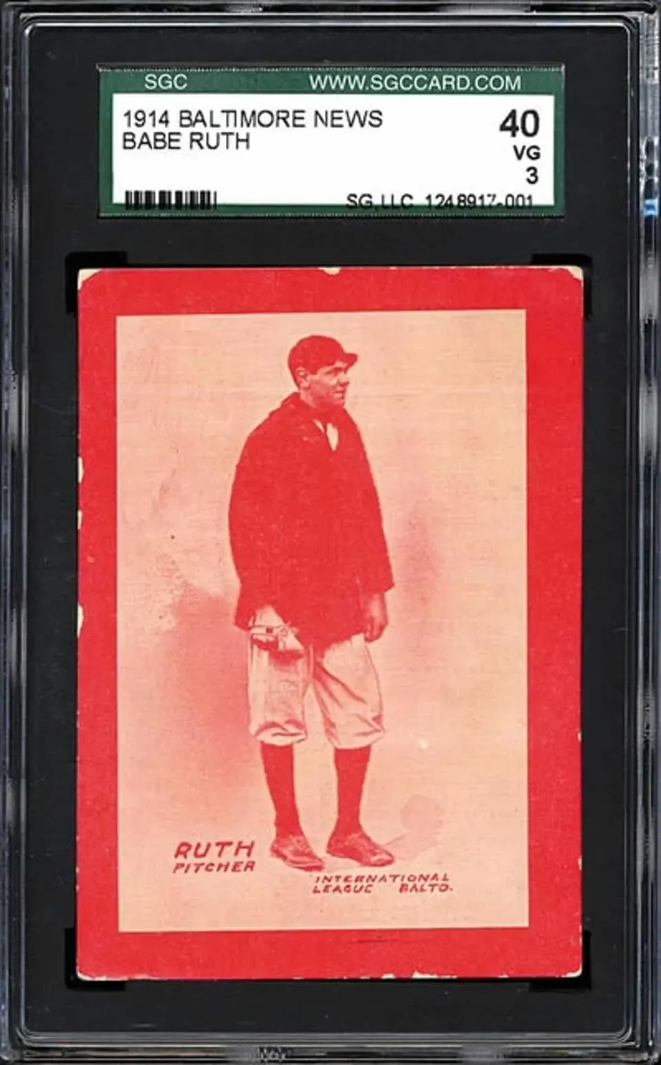 babe ruth rookie kort 1914