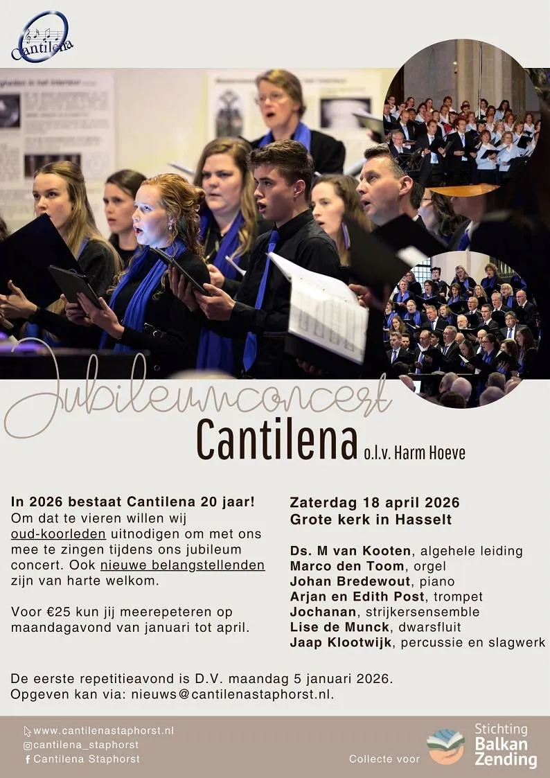 Poster Jubileumconcert Cantilena