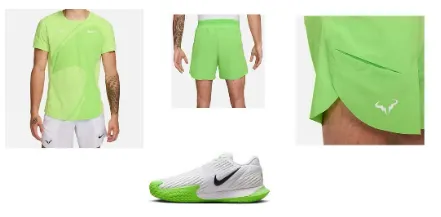 Nike Outfit Nadal Australian Open 2024 Shirt, Hose und Schuh&lt;br&gt;