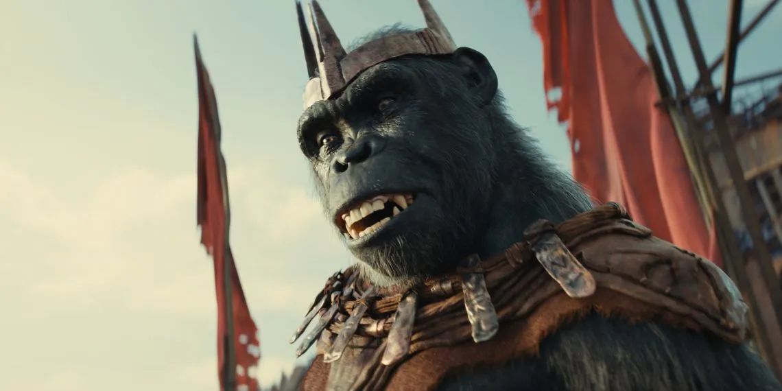 Still 'Kingdom Of The Planet Of The Apes' via 20th Century Studios
