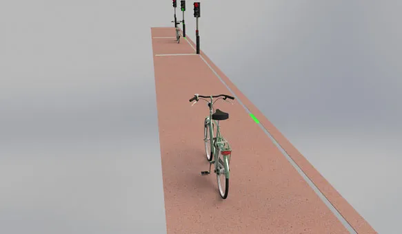 groene golf voor fietsers