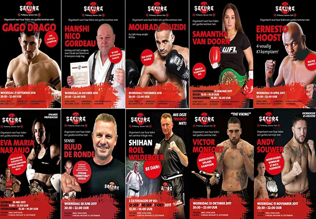 Voorgaande seminars Sakura Kickboxing