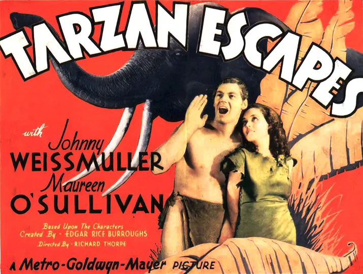 tarzan escapes lobby card banner