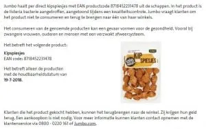 recall jumbo kipspiesjes 300x187