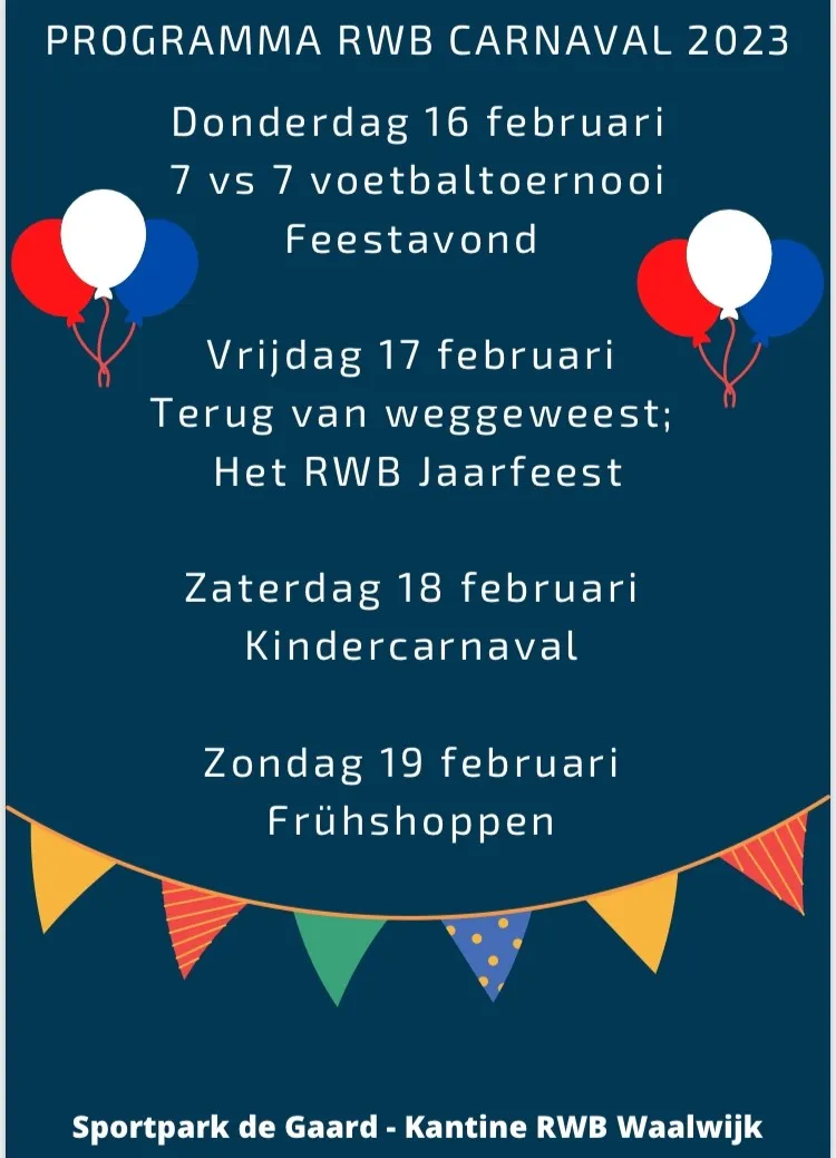 algemeen rwb carnaval programma 2023