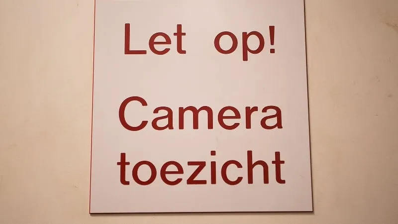 bordje let op cameratoezicht