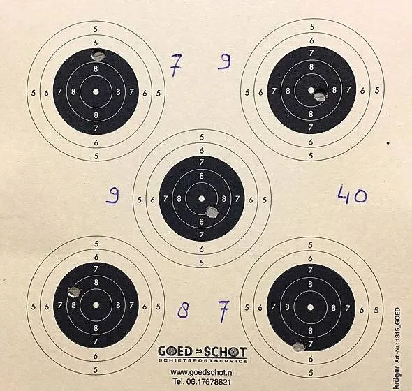Foto schietkaart bewerkt