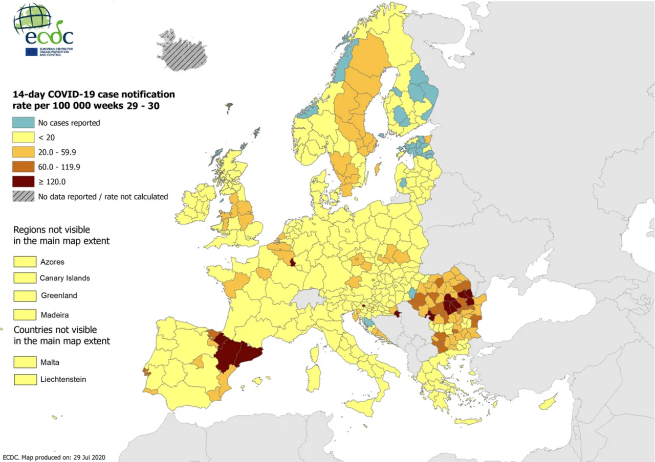 covid 19 geographical distribution eu uk cumulative number 14 day 2020 07 30