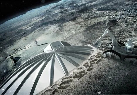 dezeen 3d printed buildings on moon by foster and partners 3