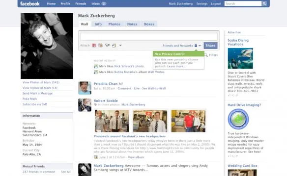 facebook profile 2009 584x359