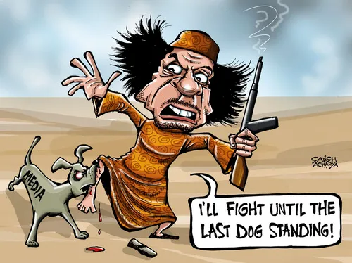 gaddafi calls media dogs 1161275