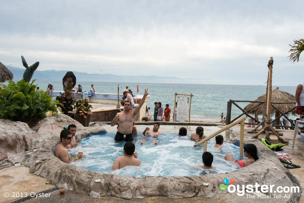 reality this hot tub scene is somewhat less romantic than the one in the hotels photo