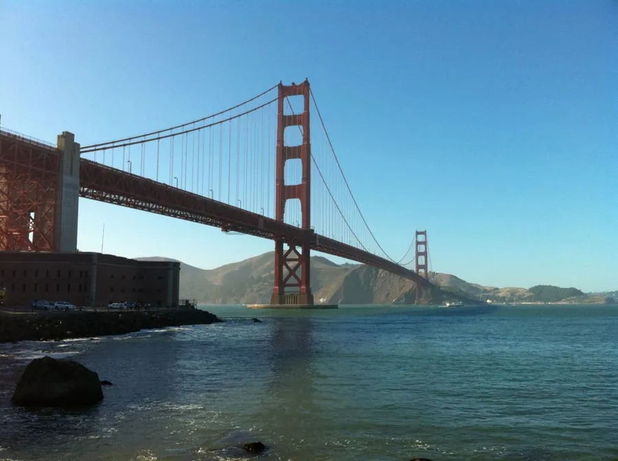 the golden gate bridge in late afternoon