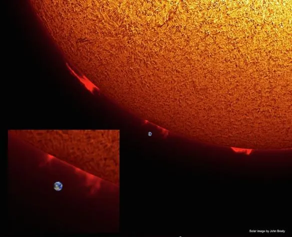 the sun contains 9986 of the mass in our solar system and is large enough to fit 13 million earths inside of it pretty big right 584x475