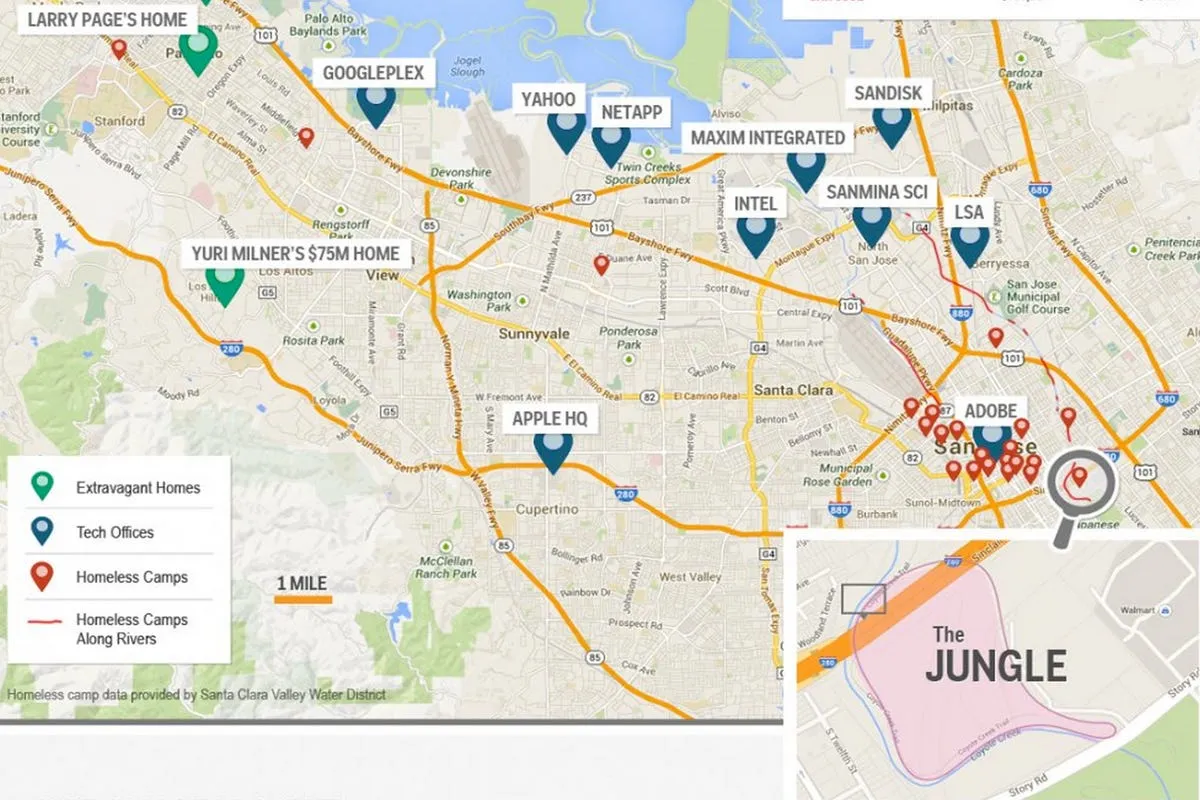 welcome to the jungle the largest homeless camp in the silicon valley and continental united states