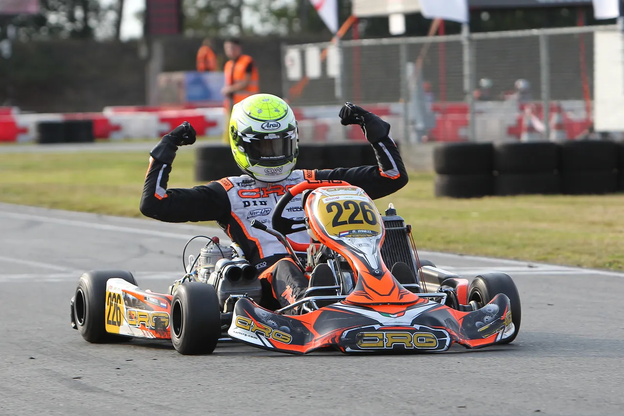 quinn winkel wint nk in eindhoven in konigsklasse kz schakelkarts