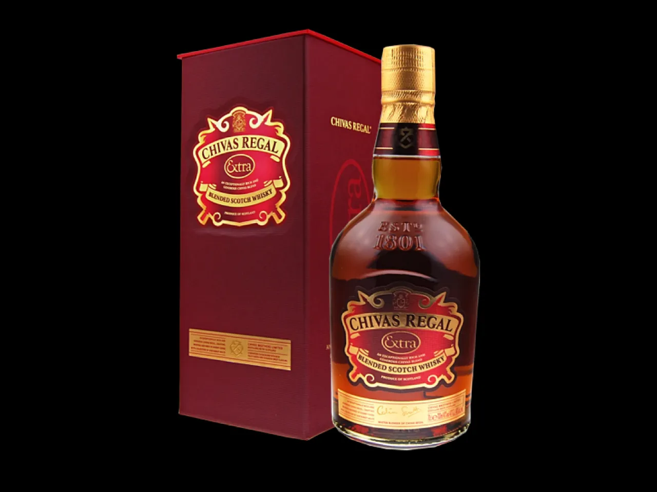 Chivas Regal Extra met zijn luxe uitziende verpakking