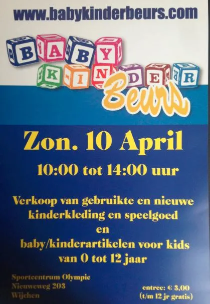 baby en kinderbeurs wijchen flyer