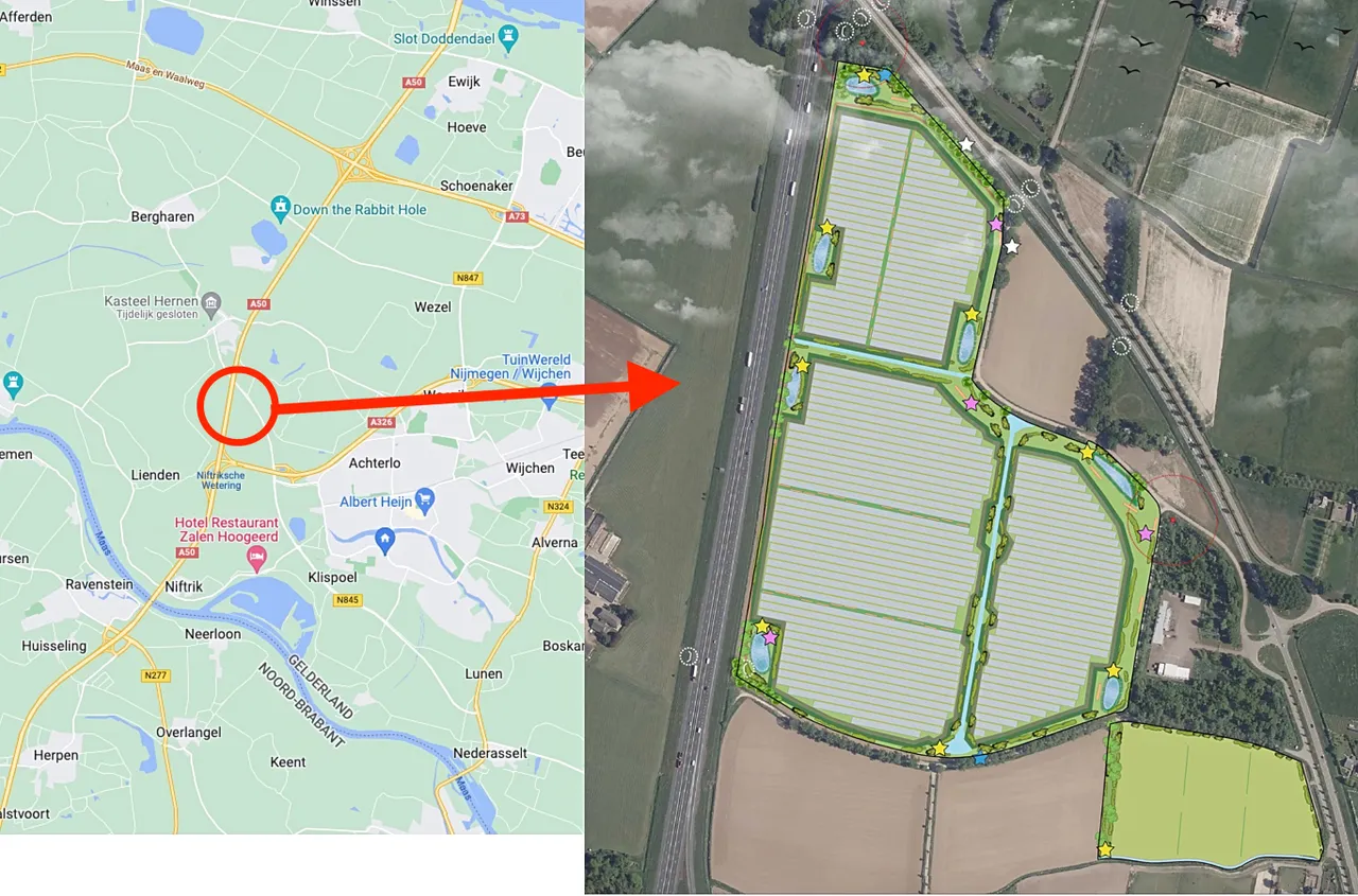 gebied zonnepark bankhoef