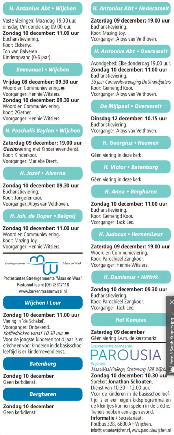 kerkberichten gemeente wijchen 061217