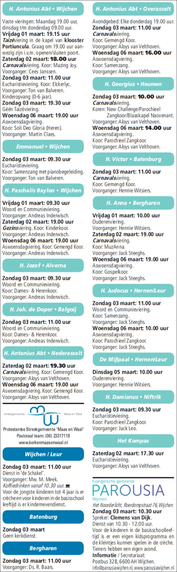 kerkberichten gemeente wijchen 270219