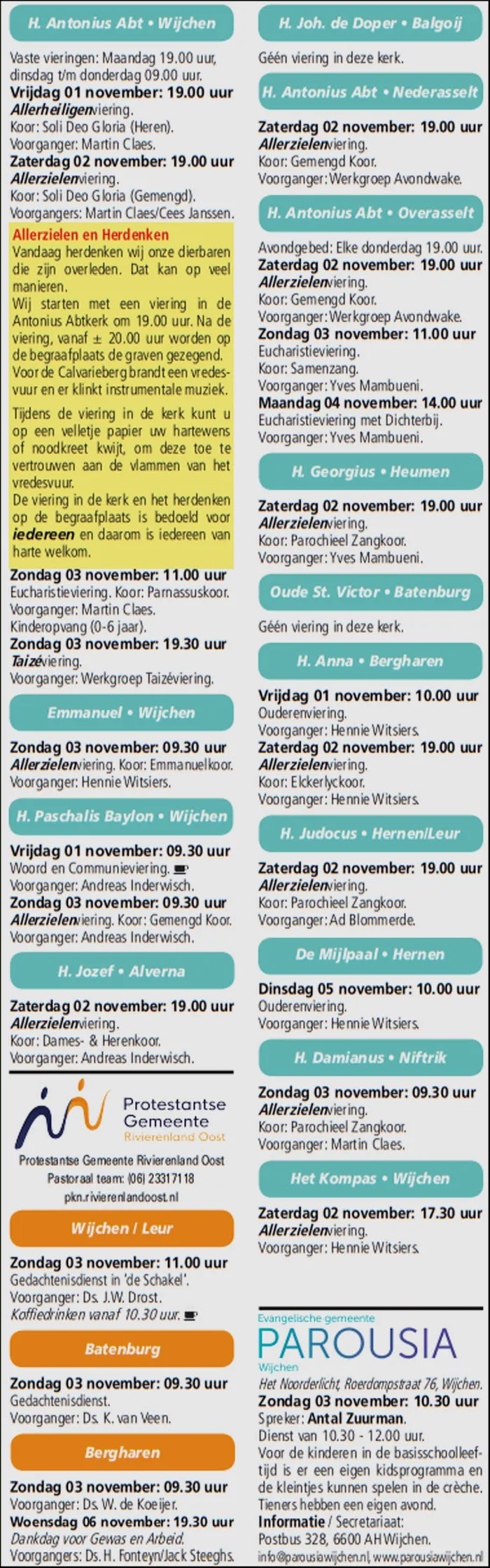 kerkberichten gemeente wijchen 301019 01
