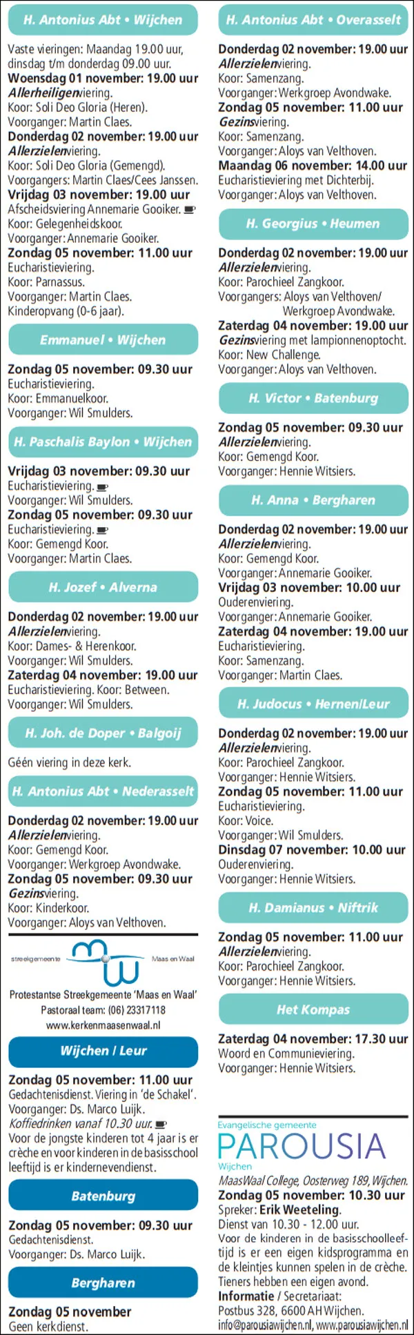 kerkberichten wijchen 011117