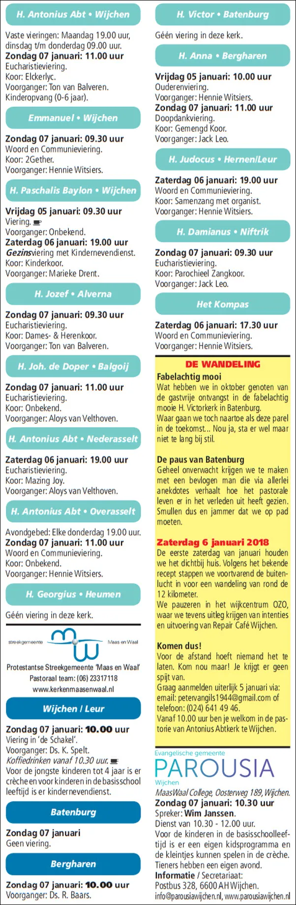 kerkberichten wijchen 030118