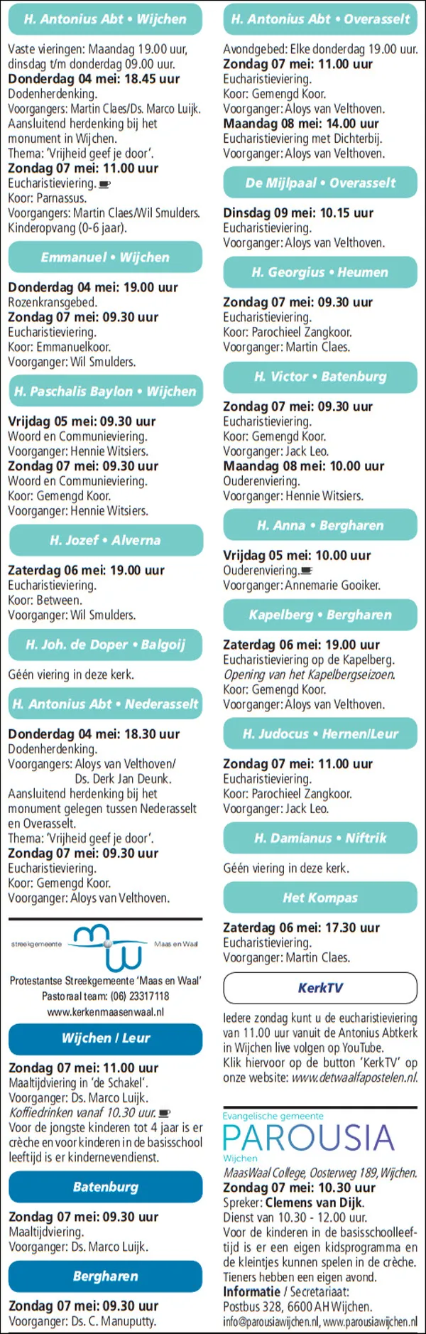 kerkberichten wijchen 030517