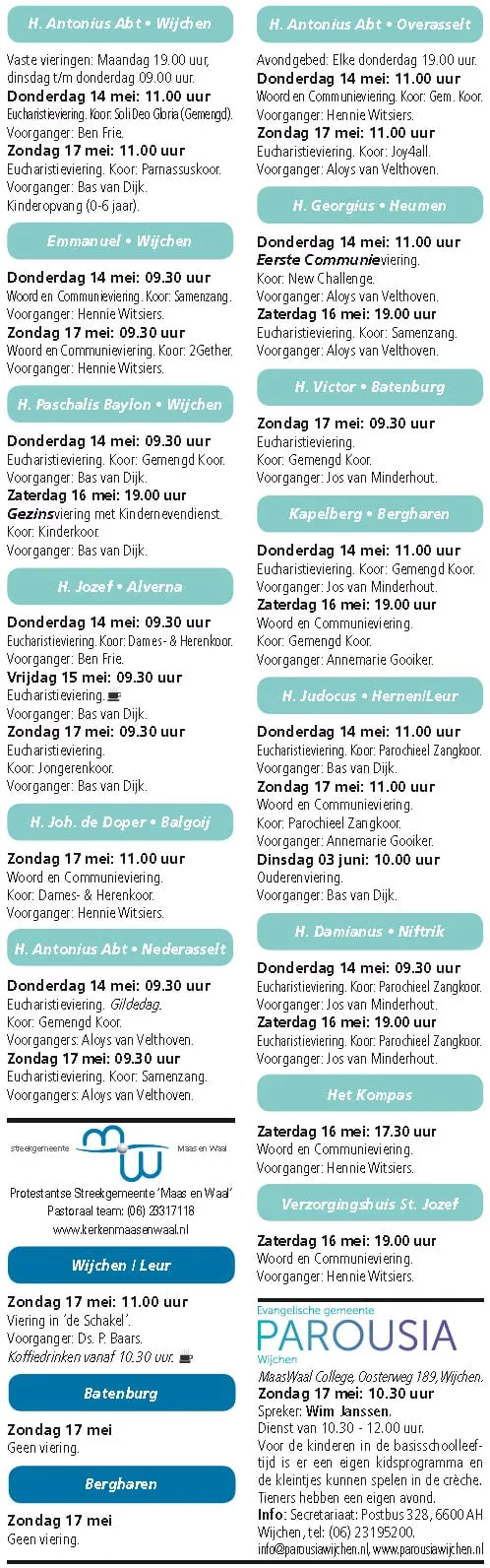 kerkberichten wijchen 130515