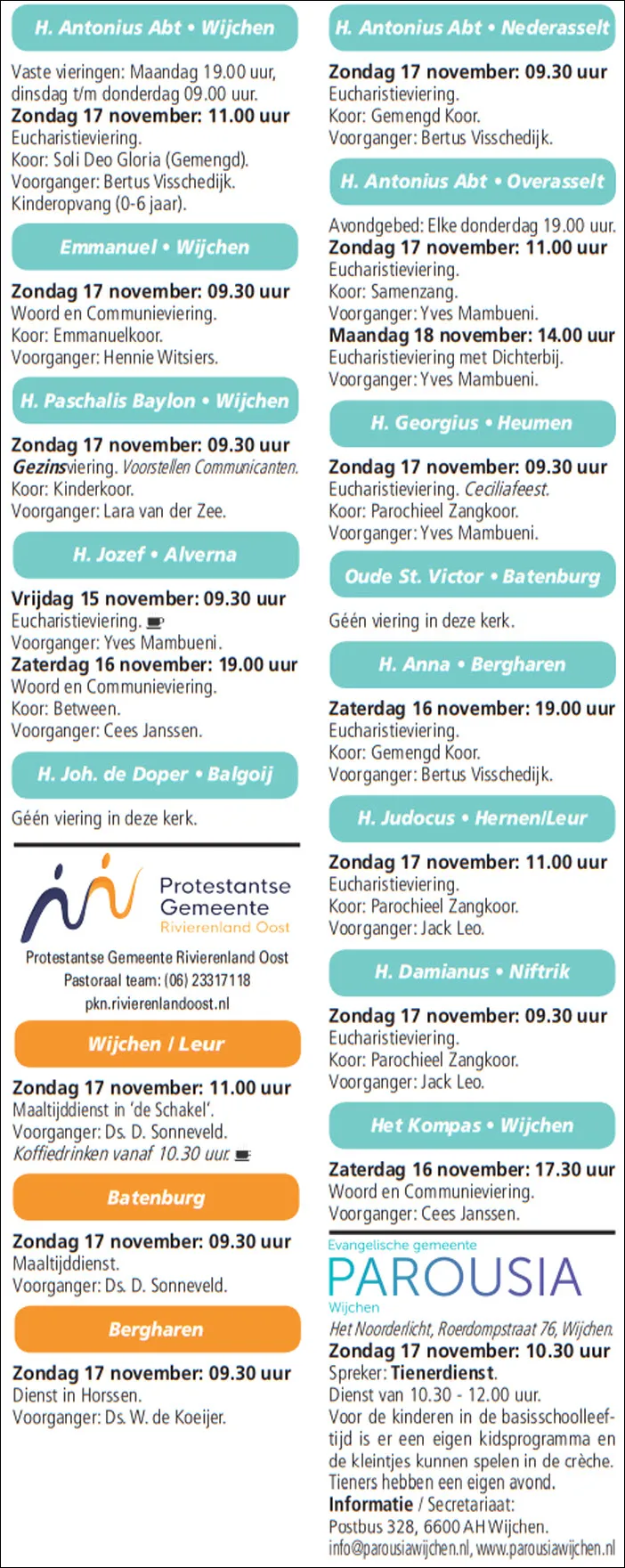 kerkberichten wijchen 131119