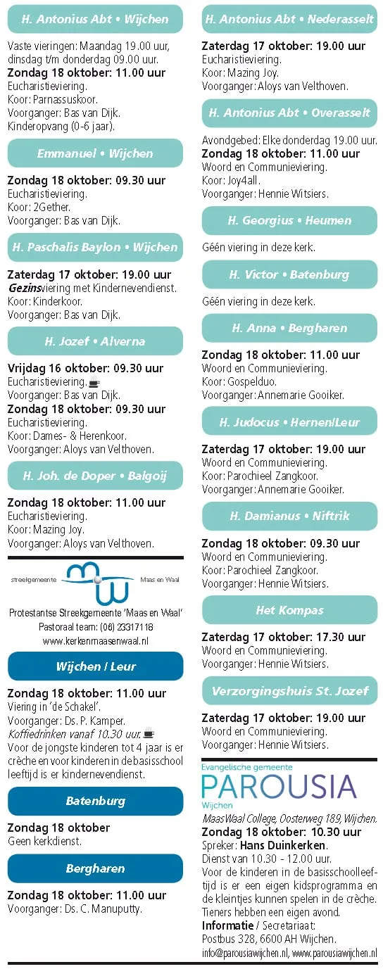 kerkberichten wijchen 141015
