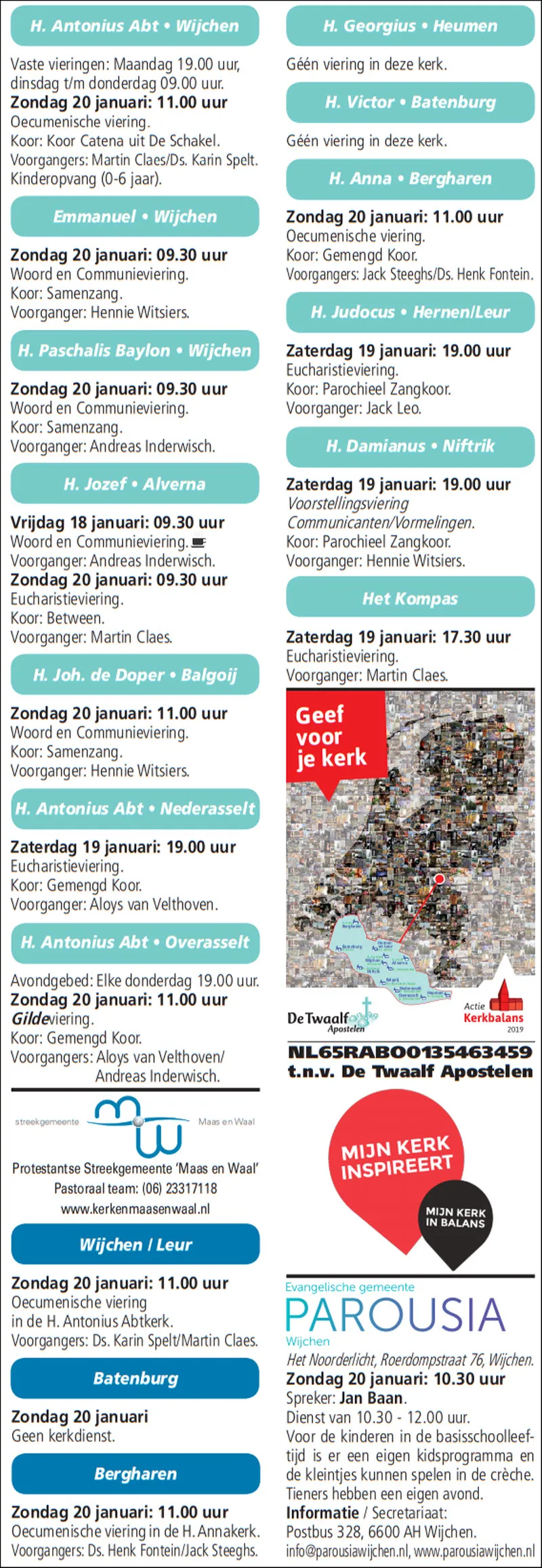 kerkberichten wijchen 160119