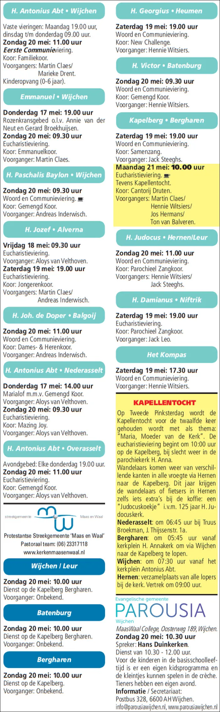 kerkberichten wijchen 160518