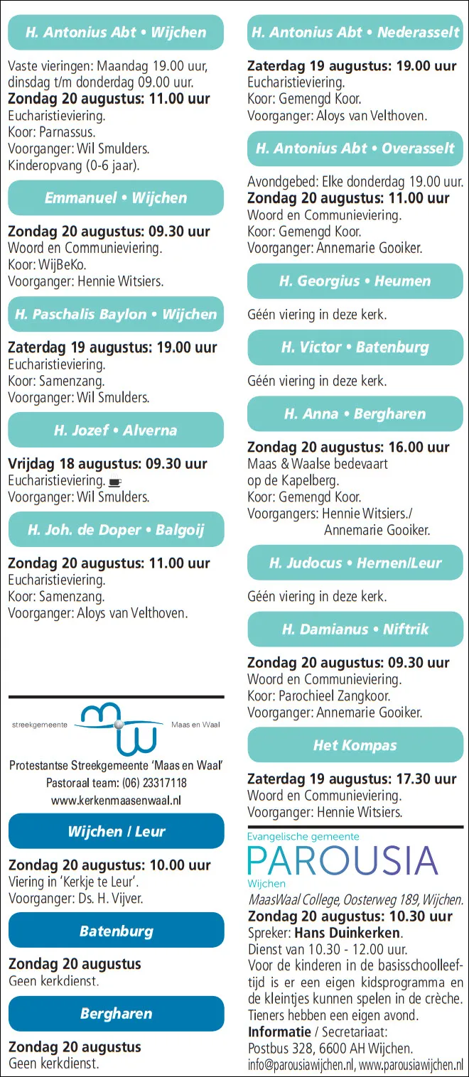 kerkberichten wijchen 160817
