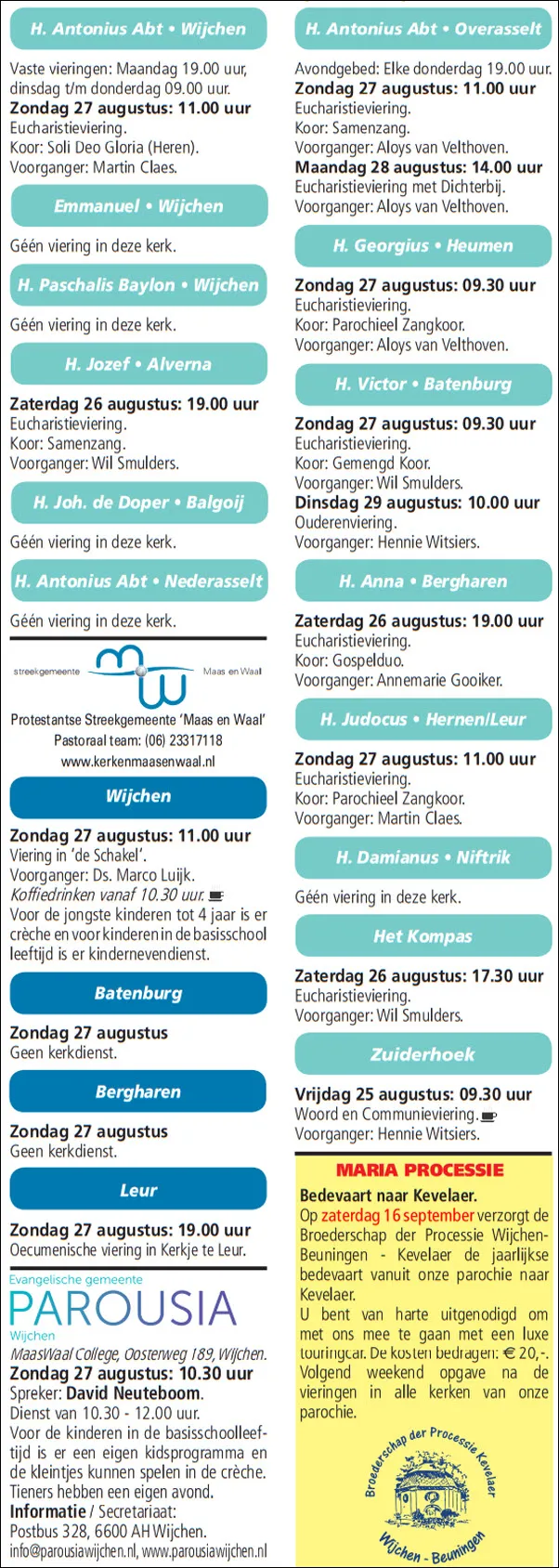 kerkberichten wijchen 230817