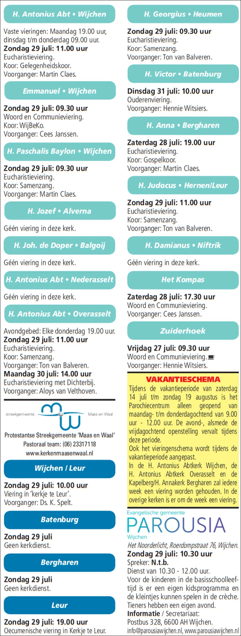 kerkberichten wijchen 250718