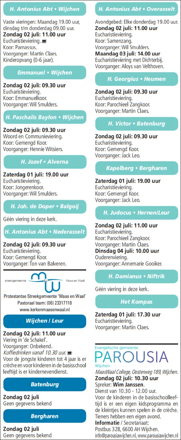 kerkberichten wijchen 280617
