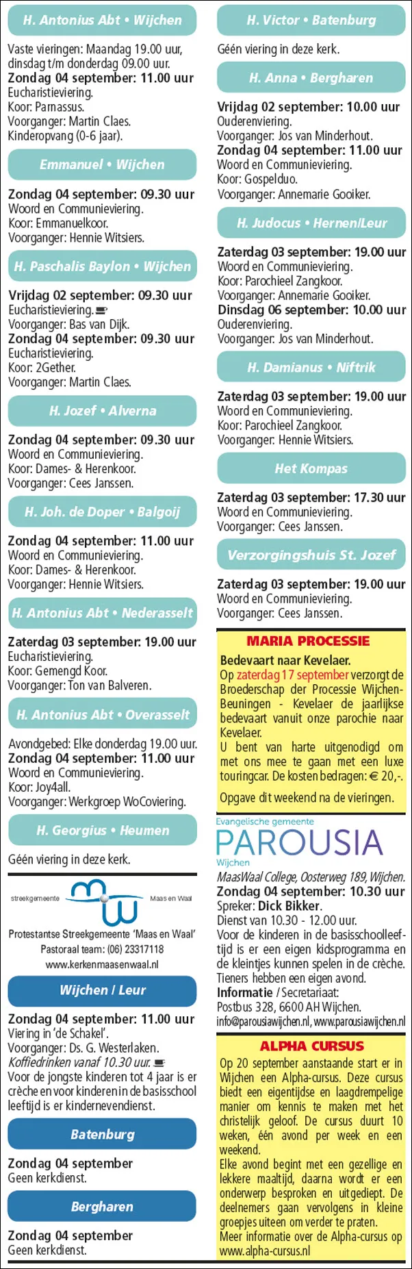 kerkberichten wijchen 310816