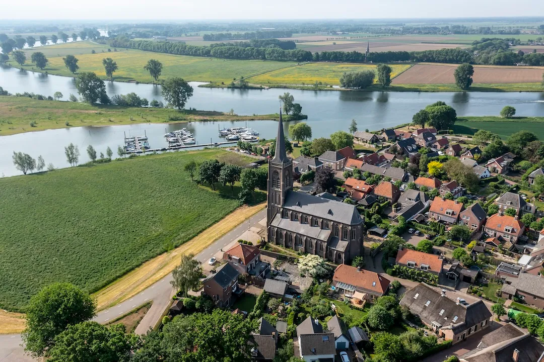 Meanderende Maas bij Batenburg. Foto: gemeente Wijchen