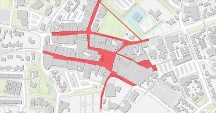 overzicht centrum van wijchen