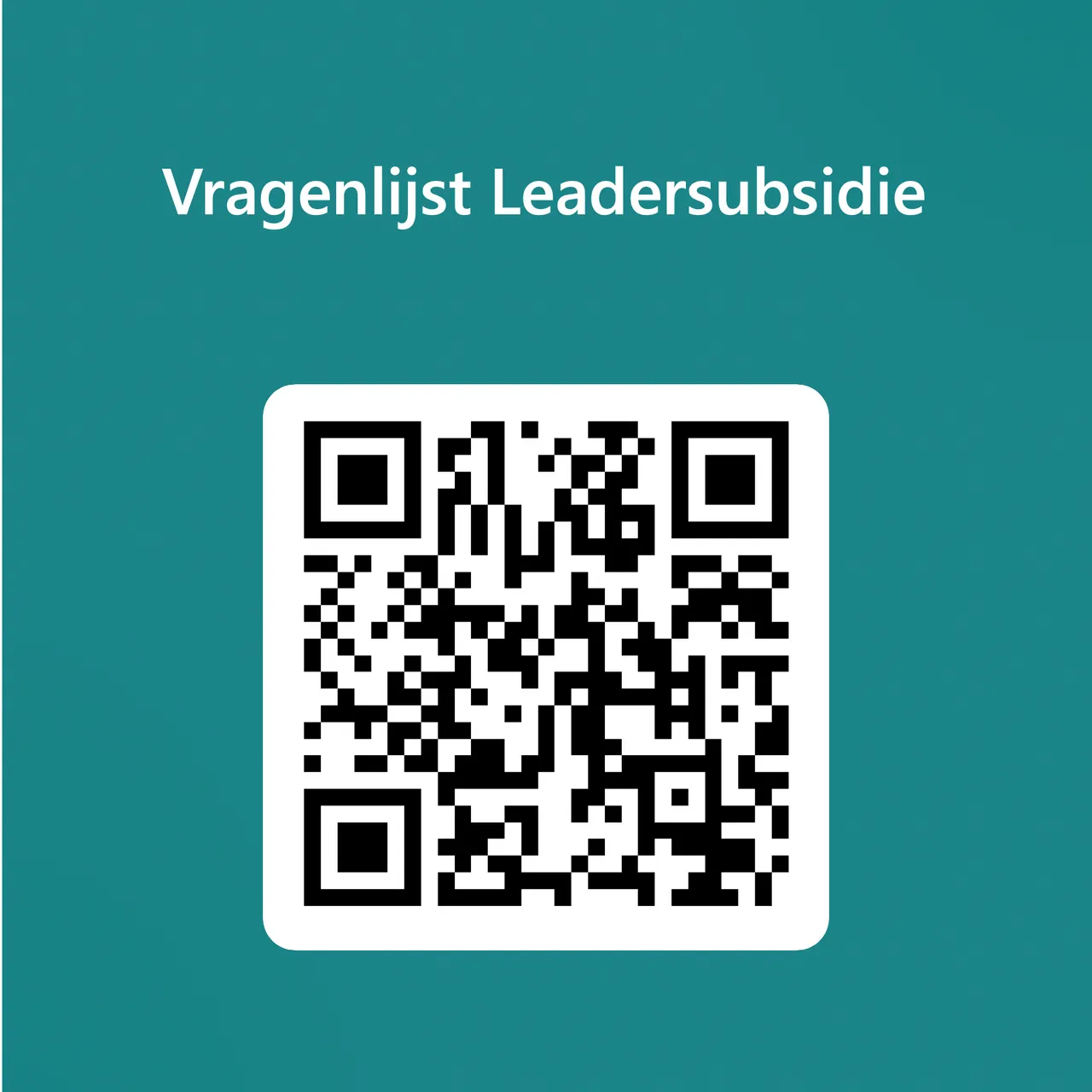 qrcode voor vragenlijst leadersubsidie