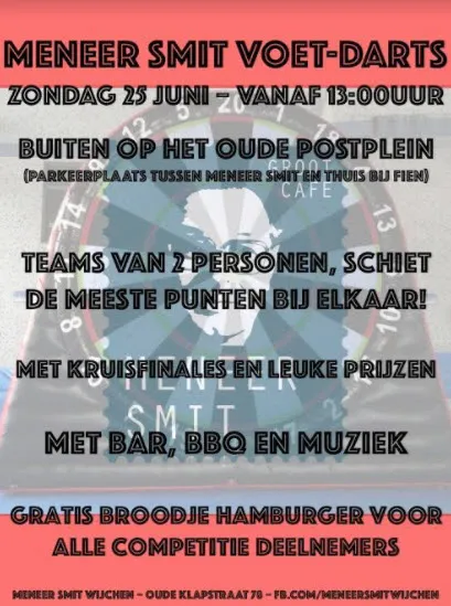 voetbal darts meneer smit