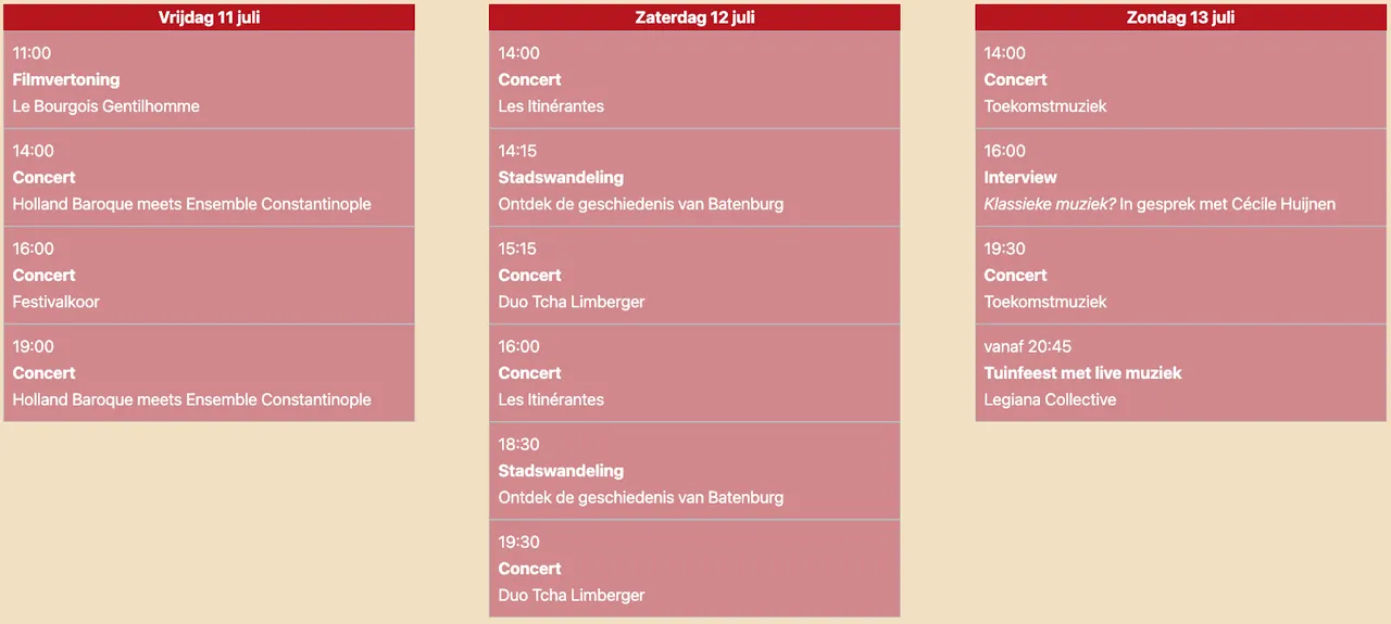 Bron: Batenburg Baroque Festival