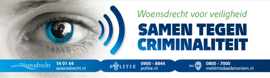 banner campagne woensdrecht tegen criminaliteitl