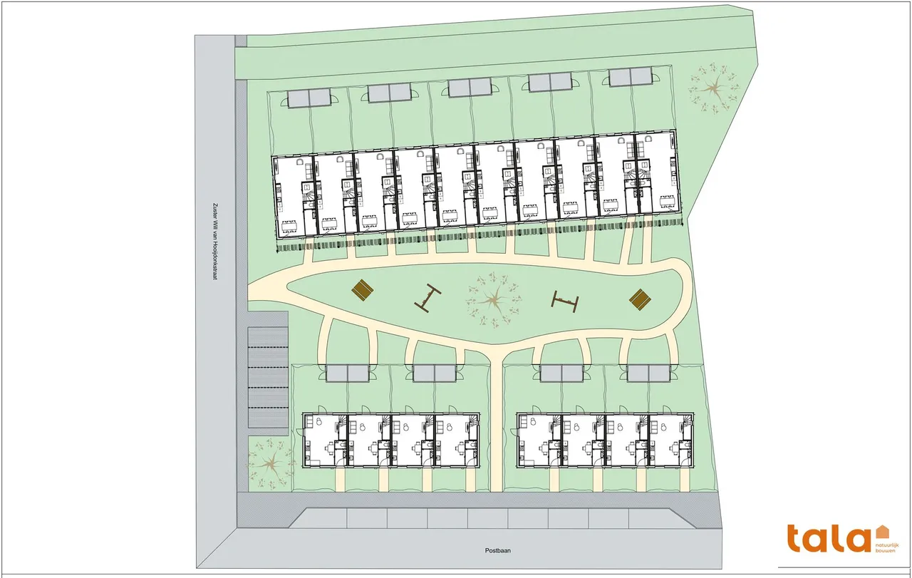 Woningen in een groene omgeving