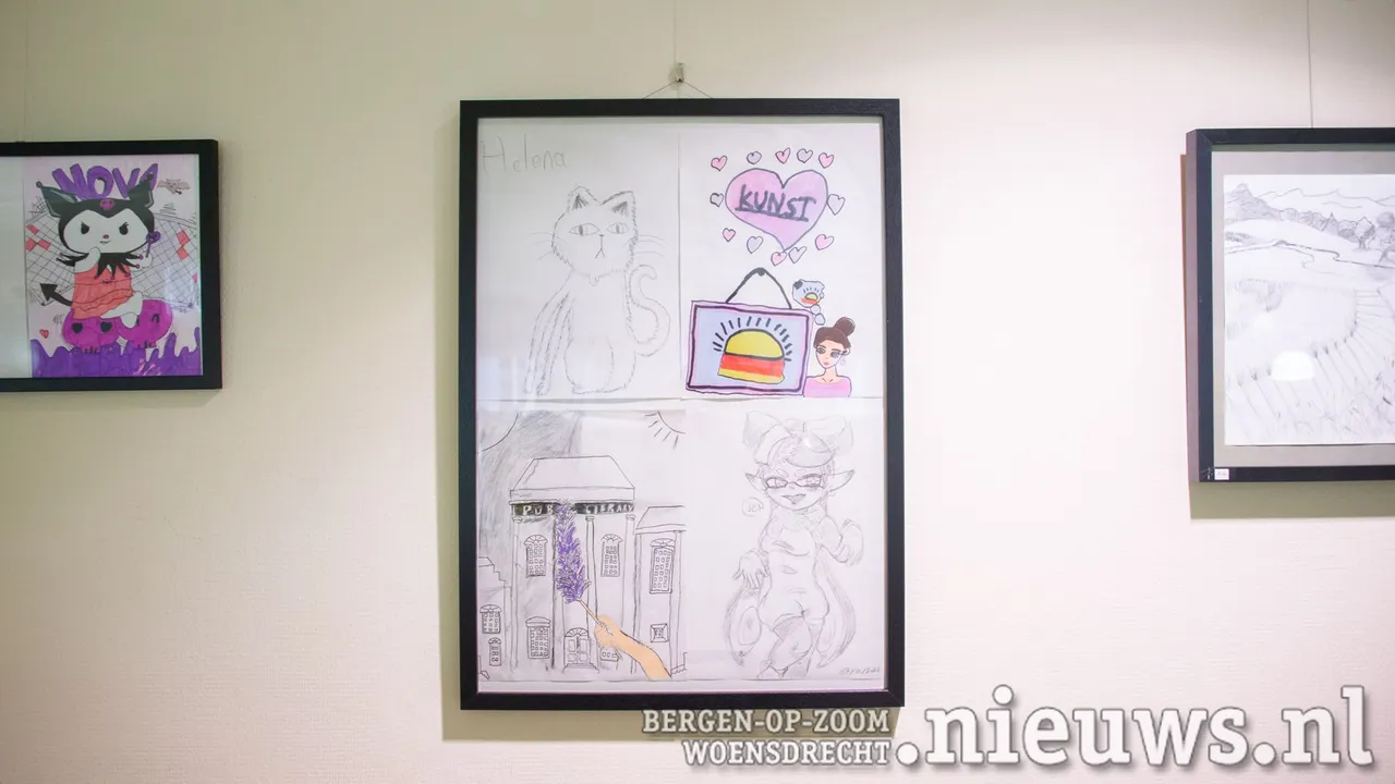 Er hingen mooie kunstwerken<br>