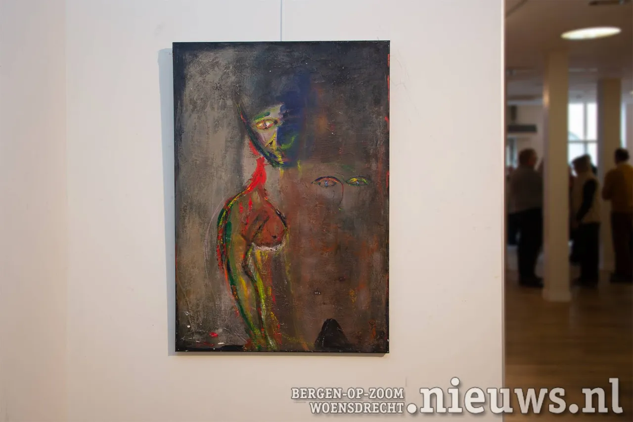 Een schilderij van Janny, abstract met een vleugje figuratief