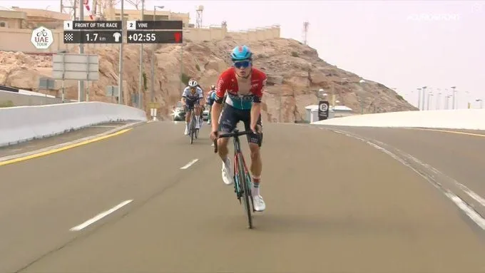 &nbsp; Van Eetvelt during the UAE Tour